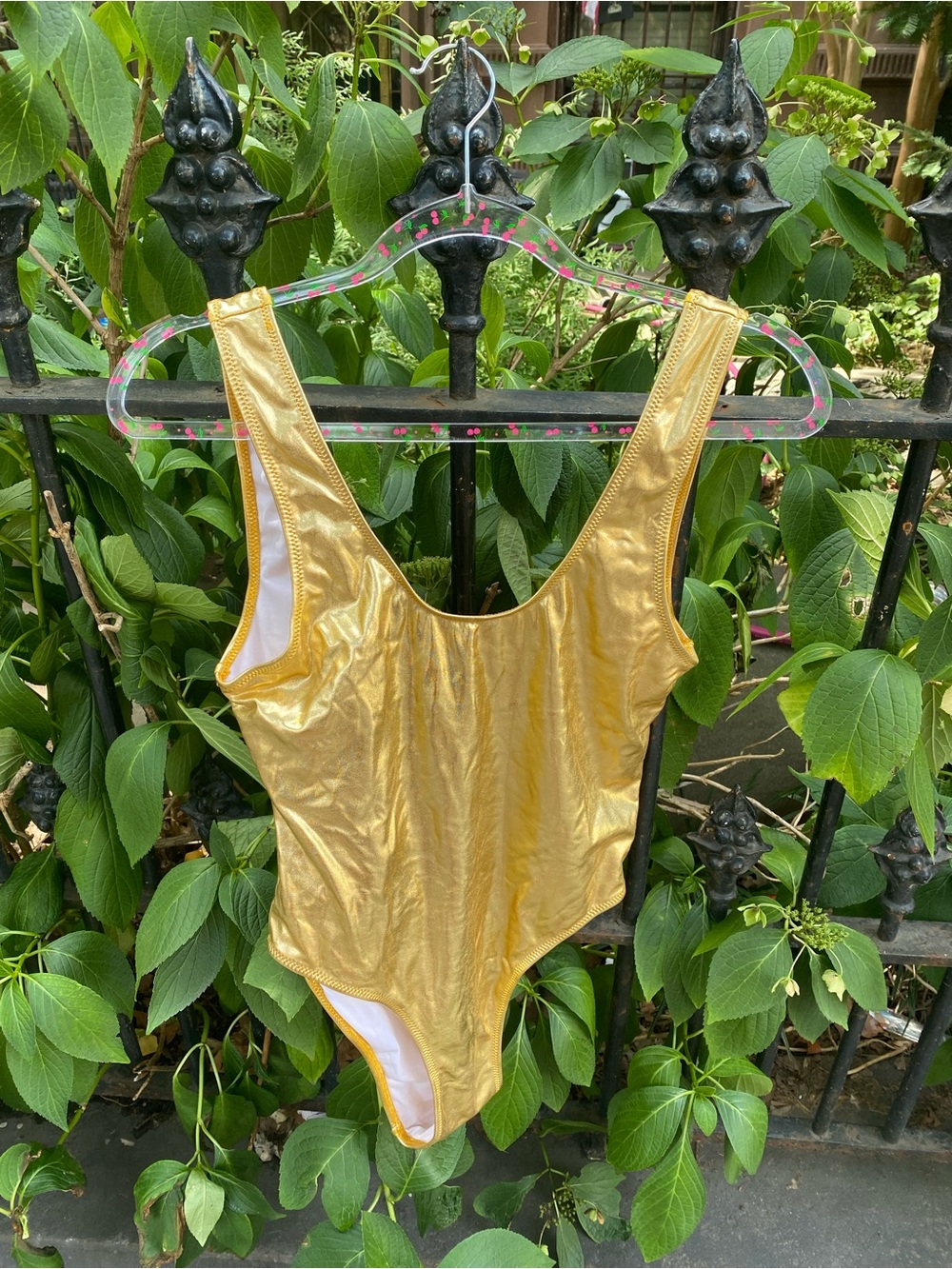 Metallic Gold One-Piece Swimsuit and leotard